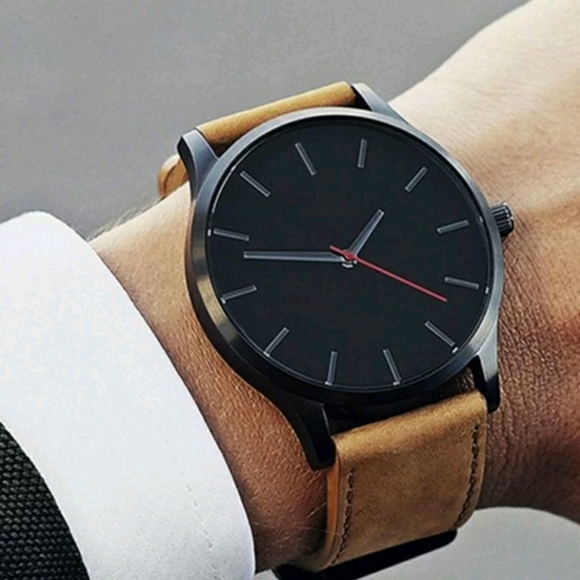 Other - Men PU Strap Quartz Watch